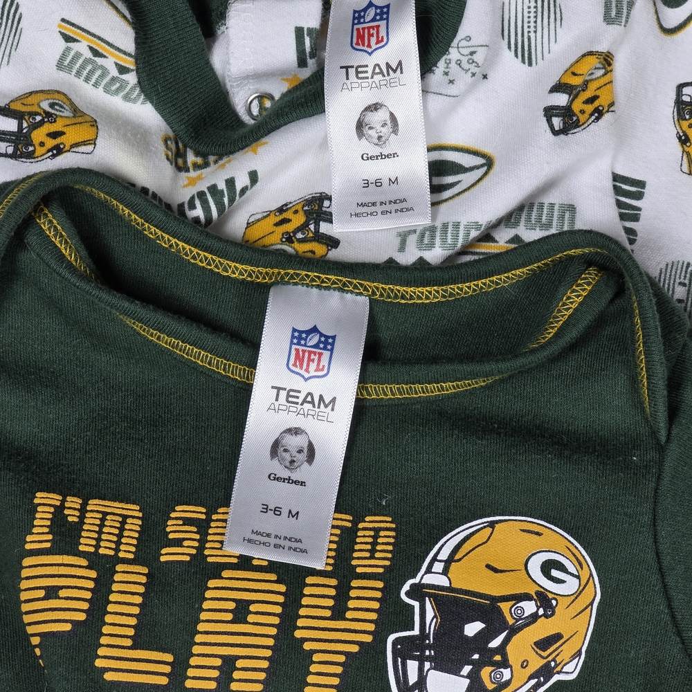 (Lot Of 5) Green Bay Packers Baby Onesies - Picture 3 of 5